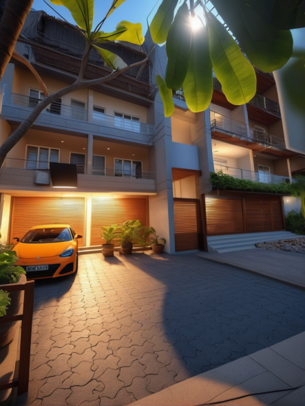 Sindhu Srushti building render, near Kankavli railway station